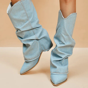 CLAIRE | DENIM KNIELAARZEN