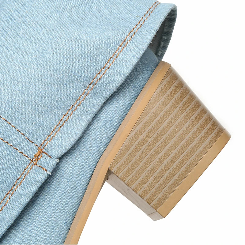 CLAIRE | DENIM KNIELAARZEN